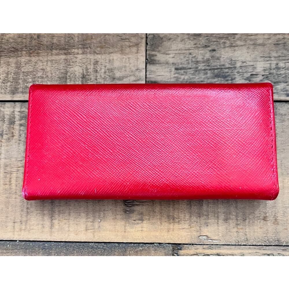 PRADA Red Saffiano leather key holder/card case double snaps (repainted) - Picture 14 of 14